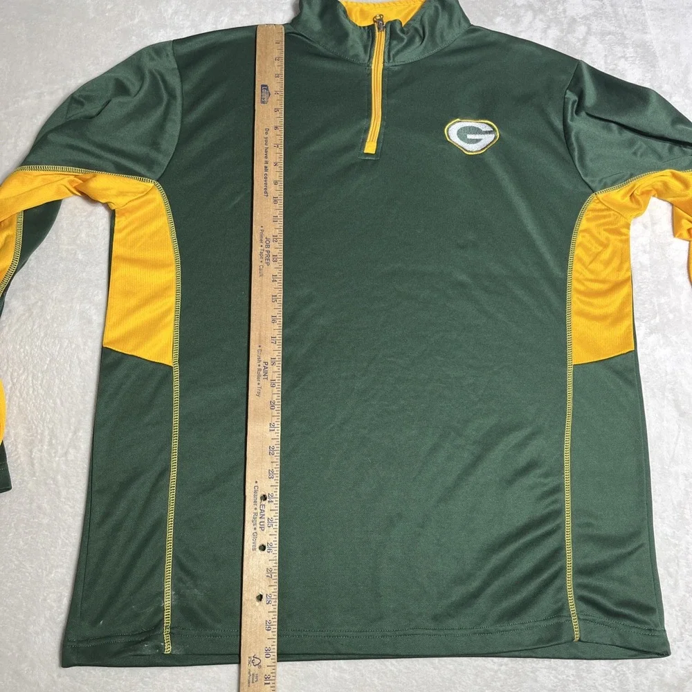 NFL Team Apparel Men's Green Bay Packers Quarter-zip Pullover Size LT Large Tall